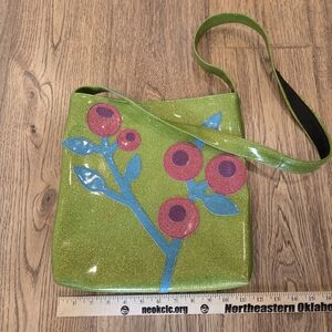 Glittersweet Floral Crossbody bag Green Glitter Flower Power